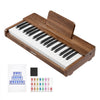 VEVOR Kids Piano Keyboard, 37 Keys Wooden Digital Piano for Kids, Mini Music Educational Instrument Toy with Realistic Sound, Dual Power, Adjustable Volume for Toddlers, Boys Girls Learning,Walnut