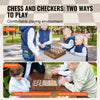 VEVOR Solid Wood Chess Set, 15 inch  2-IN-1 Chess Checkers Game Set, Chess Board Games with Storage Drawer & Weighted Chess Checkers Pieces & 2 Queens, for Adults Kids Tournament Professional Beginner