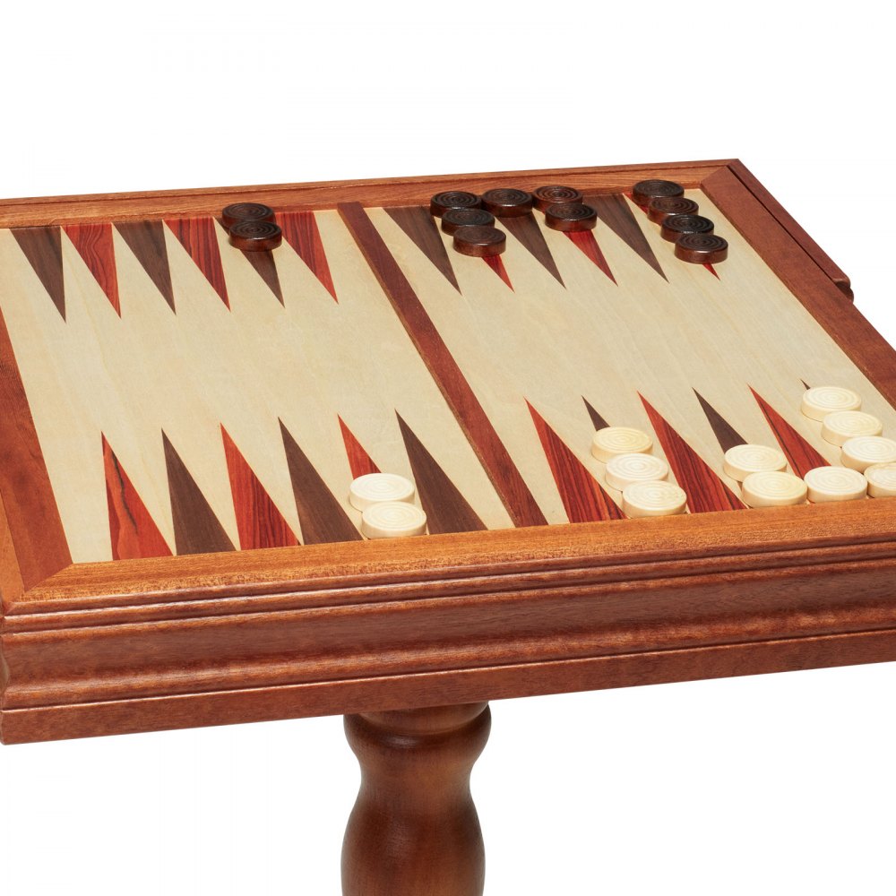 VEVOR 3-IN-1 Chess Checkers Backgammon Table Set, 18 Inch Premium Wooden Chess Table, Deluxe Combo Game Table Furniture Set, Chess Set Board Game Gift for Family Board Games