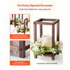 VEVOR 24 Pcs Wooden Wedding Lantern, Cedar Wood and Plastic Wooden Lantern Candle Holder, Rustic Decorative Home Centerpiece Ideal for Wedding Table Party Farmhouse Indoor Decor, Brown