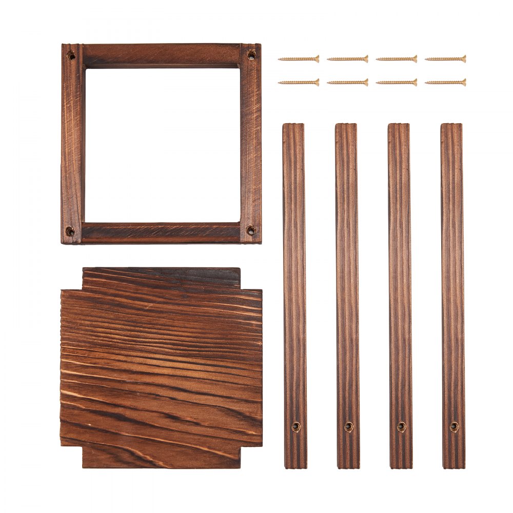 VEVOR 24 Pcs Wooden Wedding Lantern, Cedar Wood and Plastic Wooden Lantern Candle Holder, Rustic Decorative Home Centerpiece Ideal for Wedding Table Party Farmhouse Indoor Decor, Brown