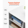 VEVOR 2 Drawer Wooden File Cabinet, Mobile Filing Cabinet with Open Shelves, Lockable Lateral Rolling File Storage with Adjustable Shelves, Free Standing Printer Stand for Home Office School, White