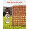 VEVOR Wooden Privacy Fence, 32 x 38 inch Air Conditioner Fence, 3 Panel Solid Outdoor Wood Privacy Screen with Adjustable Angle, Hinge-Reinforced Structure, Trash Can Hider Fences for Garden