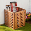 VEVOR Wooden Privacy Fence, 32 x 38 inch Air Conditioner Fence, 3 Panel Solid Outdoor Wood Privacy Screen with Adjustable Angle, Hinge-Reinforced Structure, Trash Can Hider Fences for Garden