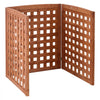 VEVOR Wooden Privacy Fence, 32 x 38 inch Air Conditioner Fence, 3 Panel Solid Outdoor Wood Privacy Screen with Adjustable Angle, Hinge-Reinforced Structure, Trash Can Hider Fences for Garden