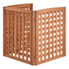 VEVOR Wooden Privacy Fence, 32 x 38 inch Air Conditioner Fence, 3 Panel Solid Outdoor Wood Privacy Screen with Adjustable Angle, Hinge-Reinforced Structure, Trash Can Hider Fences for Garden