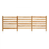 VEVOR Wood Privacy Fence, 38" W x 36" L, 3 Panel Slatted Air Conditioner Fence Screen, Pool Equipment Enclosure with Metal Stakes, Easy DIY Installation, Outdoor Trash Can Hider for Garden Decoration