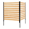 VEVOR Wood Privacy Fence, 38" W x 42" L, 2-Panel Slatted Air Conditioner Fence Screen, Pool Equipment Enclosure with Metal Stakes, Easy DIY Installation, Outdoor Trash Can Hider for Garden Decoration