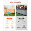 VEVOR Wood Privacy Fence, 38" W x 42" L, 2 Panel Solid Air Conditioner Fence Screen, Pool Equipment Enclosure with Metal Stakes, Easy DIY Installation, Outdoor Trash Can Hider for Garden Decoration