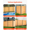 VEVOR Wood Privacy Fence, 38" W x 42" L, 2 Panel Solid Air Conditioner Fence Screen, Pool Equipment Enclosure with Metal Stakes, Easy DIY Installation, Outdoor Trash Can Hider for Garden Decoration