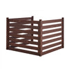 VEVOR Wooden Privacy Fence, 48 x 37 inch Air Conditioner Fence, 3 Panel Solid Outdoor Wood Privacy Screen with Metal Stakes, Steel Frame, Trash Can Hider Fences Suitable for Garden, Pool