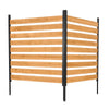 VEVOR Wooden Privacy Fence, 48 x 49 x 28 inch Air Conditioner Fence, 2 Panel Solid Outdoor Wood Privacy Screen with Metal Stakes, Steel Frame, Trash Can Hider Fences Suitable for Garden, Pool