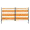 VEVOR Wooden Privacy Fence, 48 x 49 x 28 inch Air Conditioner Fence, 2 Panel Solid Outdoor Wood Privacy Screen with Metal Stakes, Steel Frame, Trash Can Hider Fences Suitable for Garden, Pool