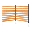 VEVOR Wooden Privacy Fence, 48 x 49 x 28 inch Air Conditioner Fence, 2 Panel Solid Outdoor Wood Privacy Screen with Metal Stakes, Steel Frame, Trash Can Hider Fences Suitable for Garden, Pool