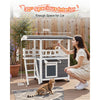 VEVOR Outdoor Cat House, 2-Story Wooden Cat Shelter with Stairs & Balcony, Elevated Feral Kitty Shelter, Spacious Room, Waterproof Cats Condos for Indoor & Outdoor Cats in Winter 30 x 22 x 30 in