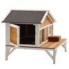 VEVOR Insulated Cat House, All-Around Foam Insulation Elevated Cat Shelter, Wooden Feral Kitty Shelter with Large Platform, Waterproof Cats Condos for Indoor & Outdoor Cats in Winter 43.5x33.5x31 in