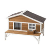 VEVOR Insulated Cat House, All-Around Foam Insulation Elevated Cat Shelter, Wooden Feral Kitty Shelter with Large Platform, Waterproof Cats Condos for Indoor & Outdoor Cats in Winter 43.5x33.5x31 in