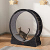 VEVOR Wooden Cat Exercise Wheel, 43.3" Large Cat Treadmill Wheel for Indoor Cats, Cat Running Wheel with Detachable Carpet & Cat Teaser for Running/Walking/Training, Suitable for Most Cats Black