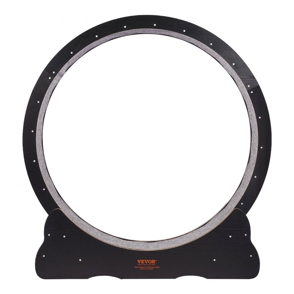 VEVOR Wooden Cat Exercise Wheel, 43.3" Large Cat Treadmill Wheel for Indoor Cats, Cat Running Wheel with Detachable Carpet & Cat Teaser for Running/Walking/Training, Suitable for Most Cats Black
