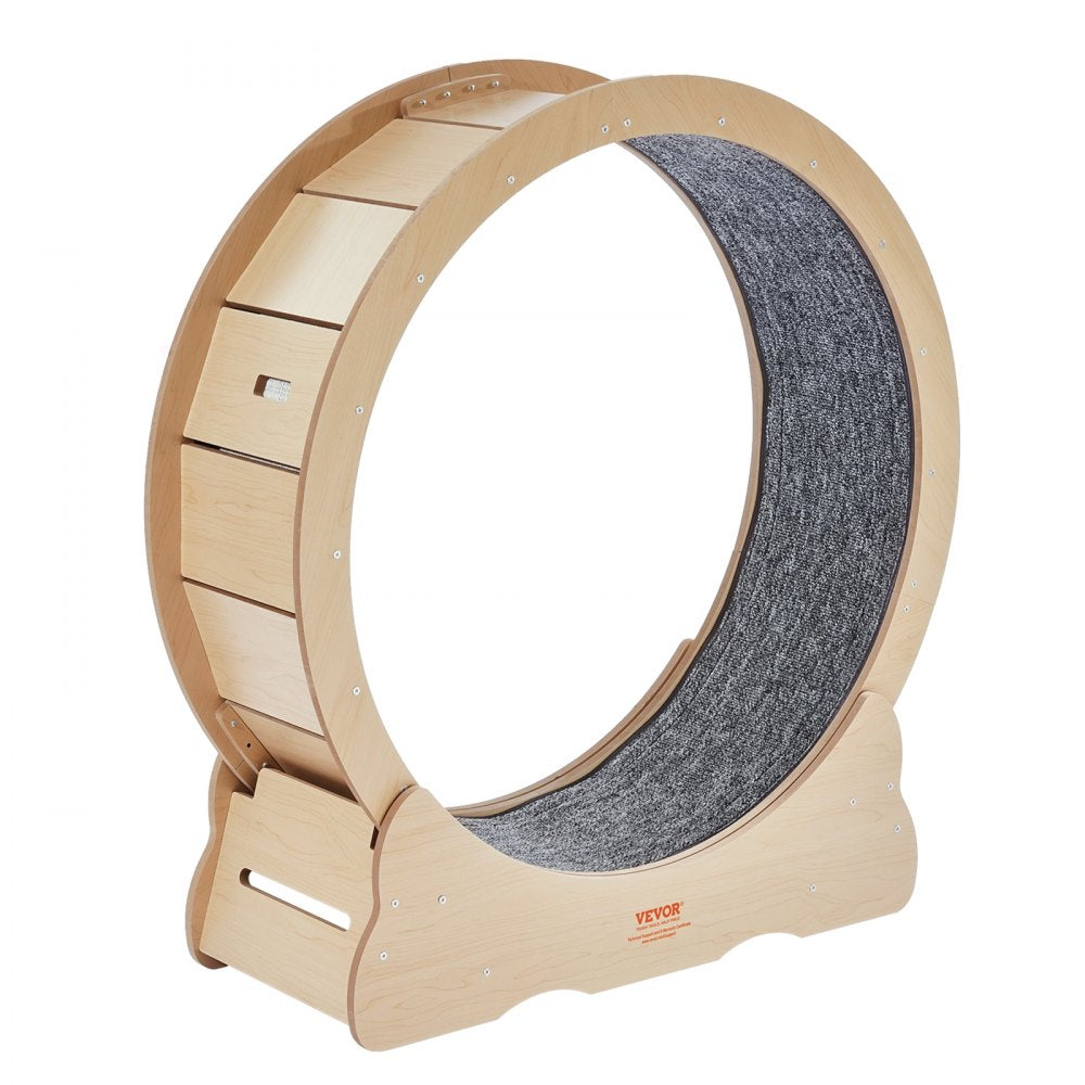 VEVOR Cat Exercise Wheel, Large Cat Treadmill Wheel for Indoor Cats, 35.8 inch Cat Running Wheel with Detachable Carpet and Cat Teaser for Running/Walking/Training, Suitable for Most Cats