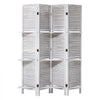 VEVOR Wood Room Divider, 4 Panel Wood Folding Privacy Screen, 66.9 Inches Tall Indoor Louvered Partition Divider, Portable Decoration Screen, for Room Separation, Home, Office, Restaurant & Bedroom