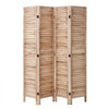 VEVOR Wood Room Divider, 4 Panel Wood Folding Privacy Screen, 66.9 Inches Tall Indoor Louvered Wooden Partition, Portable Decoration Screen, for Room Separation, Home, Office, Restaurant & Bedroom