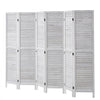 VEVOR Wood Room Divider, 6 Panel Wood Folding Privacy Screen, 66.9 Inches Tall Indoor Louvered Wooden Partition, Portable Decoration Screen, for Room Separation, Home, Office, Restaurant & Bedroom