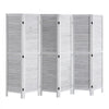 VEVOR Wood Room Divider, 6 Panel Wood Folding Privacy Screen, 66.9 Inches Tall Indoor Louvered Wooden Partition, Portable Decoration Screen, for Room Separation, Home, Office, Restaurant & Bedroom