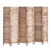 VEVOR Wood Room Divider, 6 Panel Wood Folding Privacy Screen, 66.9 Inches Tall Indoor Louvered Partition Divider, Portable Decoration Screen, for Room Separation, Home, Office, Restaurant & Bedroom