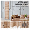 VEVOR Wood Room Divider, 8 Panel Wood Folding Privacy Screen, 66.9 Inches Tall Indoor Louvered Partition Divider, Portable Decoration Screen, for Room Separation, Home, Office, Restaurant & Bedroom