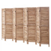 VEVOR Wood Room Divider, 8 Panel Wood Folding Privacy Screen, 66.9 Inches Tall Indoor Louvered Partition Divider, Portable Decoration Screen, for Room Separation, Home, Office, Restaurant & Bedroom