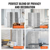 VEVOR Wood Room Divider, 4 Panel Folding Privacy Screen, 66.9 Inches Tall Indoor Wooden Partition, Portable Decoration Screen, for Room Separation, Home, Office, Restaurant & Bedroom (Light Grey)