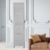 VEVOR Wood Room Divider, 4 Panel Folding Privacy Screen, 66.9 Inches Tall Indoor Wooden Partition, Portable Decoration Screen, for Room Separation, Home, Office, Restaurant & Bedroom (Light Grey)