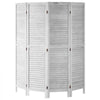VEVOR Wood Room Divider, 4 Panel Folding Privacy Screen, 66.9 Inches Tall Indoor Wooden Partition, Portable Decoration Screen, for Room Separation, Home, Office, Restaurant & Bedroom (Light Grey)