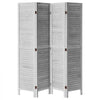 VEVOR Wood Room Divider, 4 Panel Folding Privacy Screen, 66.9 Inches Tall Indoor Wooden Partition, Portable Decoration Screen, for Room Separation, Home, Office, Restaurant & Bedroom (Light Grey)