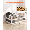 VEVOR Tortoise Habitat 4-Room Wooden Tortoise House with Balcony 2 Stories, for Small Animals Indoor Outdoor, Built-in Ramp, Indoor Large Turtle Enclosure Reptile Cage with Openable Roof, Viewing Area