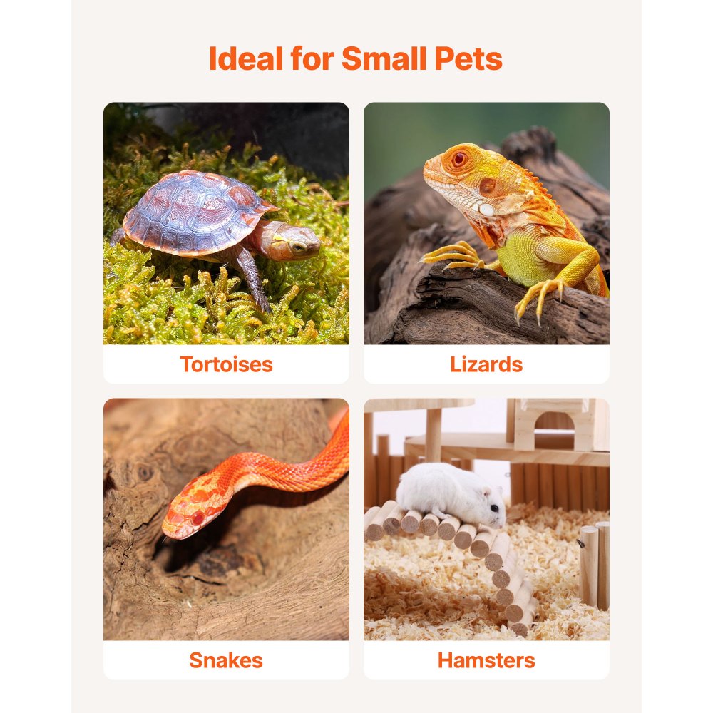 VEVOR Tortoise Habitat 4-Room Wooden Tortoise House with Balcony 2 Stories, for Small Animals Indoor Outdoor, Built-in Ramp, Indoor Large Turtle Enclosure Reptile Cage with Openable Roof, Viewing Area