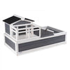 VEVOR 3-Room Tortoise House,Tortoise Habitat with Balcony & 2 Stories, Wooden Tortoise Enclosure Indoor & Outdoor with Ramp, Tray, Openable Roof, Large Reptile Cage, 44" x 25.6"x 24"