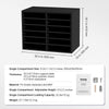 VEVOR Wood Literature Organizer, 12 Compartments, File Sorter with Removable Shelves, Mailboxes Slot for Office Home Classroom Mailrooms Organization, EPA Certified, Black