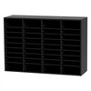 VEVOR Wood Literature Organizer, 36 Compartments, File Sorter with Removable Shelves, Mailboxes Slot for Office Home Classroom Mailrooms Organization, EPA Certified, Black