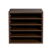 VEVOR Literature Organizers, 5 Compartments Office Mailbox with Adjustable Shelves, Wood literature sorter 13.9x12x13 inches for Office, Home, Classroom, Mailrooms Organization, EPA Certified, Brown