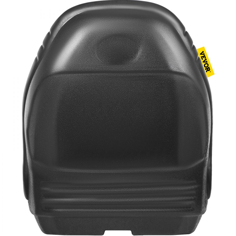 VEVOR Universal Lawn Tractor Seat Replacement, Compact High Back Mower Seat, Black Vinyl Forklift Seat, Central Drain Hole Skid Steer Seat with Mounting Bolt Patterns of 8\" x 11.5\" & 11.25\" x 11.5\