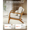 VEVOR Accent Chair, Mid Century Modern Armchair with Solid Wood Frame and Non-Slip Legs, Upholstered Leisure Chair with Linen Fabric and 5.7 in Thickened Cushion, for Living Room, Bedroom, Office