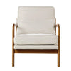 VEVOR Accent Chair, Mid Century Modern Armchair with Solid Wood Frame and Non-Slip Legs, Upholstered Leisure Chair with Linen Fabric and 5.7 in Thickened Cushion, for Living Room, Bedroom, Office
