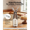VEVOR Professional 304 Stainless Steel Whipped Cream Dispenser 1000ml, Leak-Free Whipped Cream Maker, Whip Cream Canister with 3 Decorating Nozzles & Cleaning Brush, N₂O Chargers (Not Included)