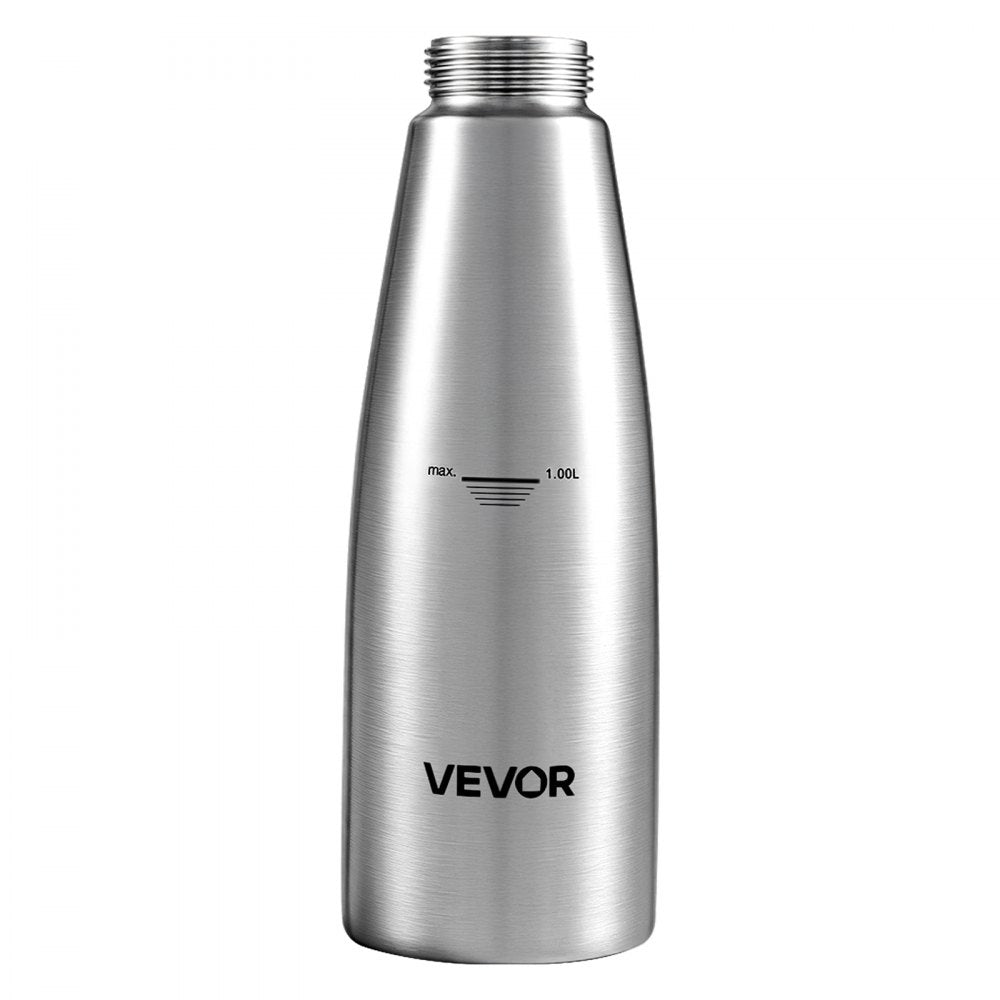 VEVOR Professional 304 Stainless Steel Whipped Cream Dispenser 1000ml, Leak-Free Whipped Cream Maker, Whip Cream Canister with 3 Decorating Nozzles & Cleaning Brush, N₂O Chargers (Not Included)