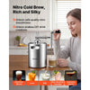 VEVOR Nitro Cold Brew Coffee Maker 135 oz Nitrogen Dispenser System, Home Brew Coffee Keg, Portable Nitrogen Infuser with Dispenser and Pressure Relieving Valve, Gift for Coffee Lovers