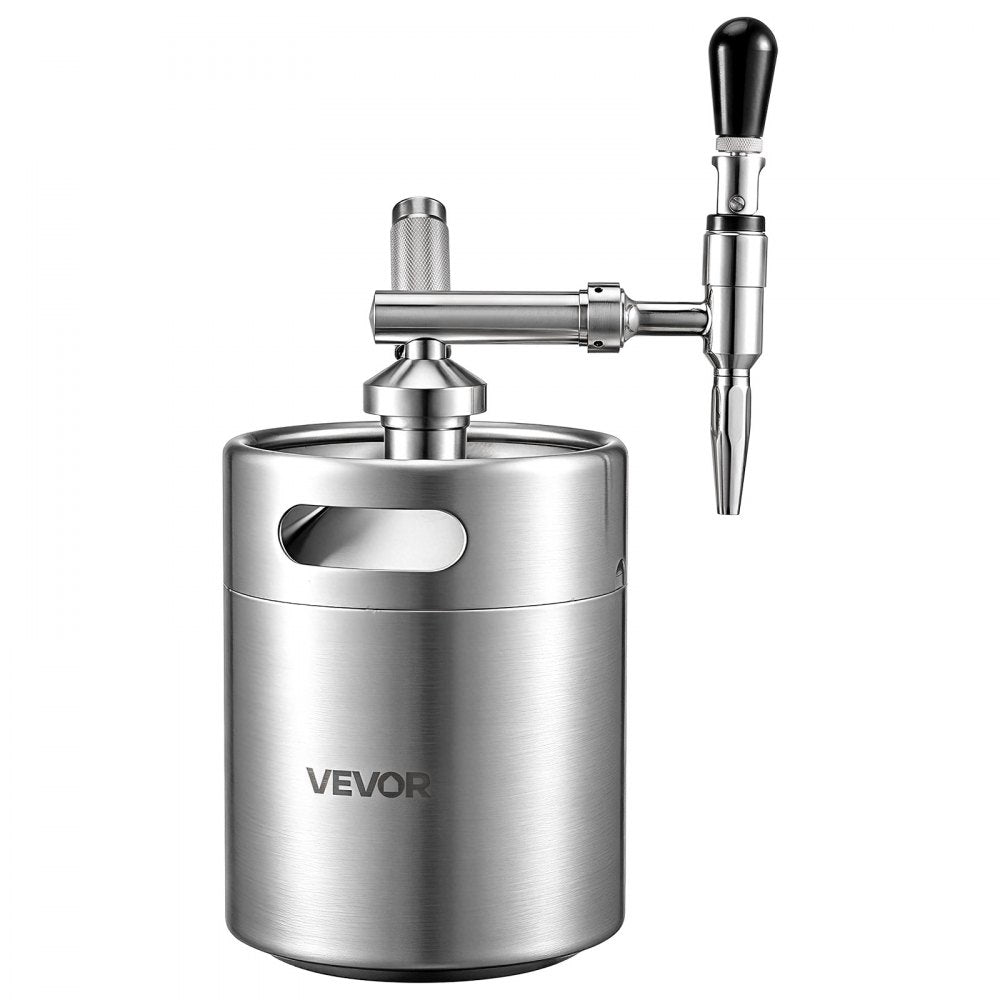 VEVOR Nitro Cold Brew Coffee Maker 135 oz Nitrogen Dispenser System, Home Brew Coffee Keg, Portable Nitrogen Infuser with Dispenser and Pressure Relieving Valve, Gift for Coffee Lovers