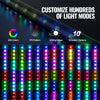 VEVOR 2 PCS 4 FT Whip Light, APP & RF Remote Control Led Whip Light, Waterproof RGB Chasing Lighted Whips with 4 Flags, for UTVs, ATVs, Motorcycles, RZR, Can-am, Trucks, Off-road, Go-karts