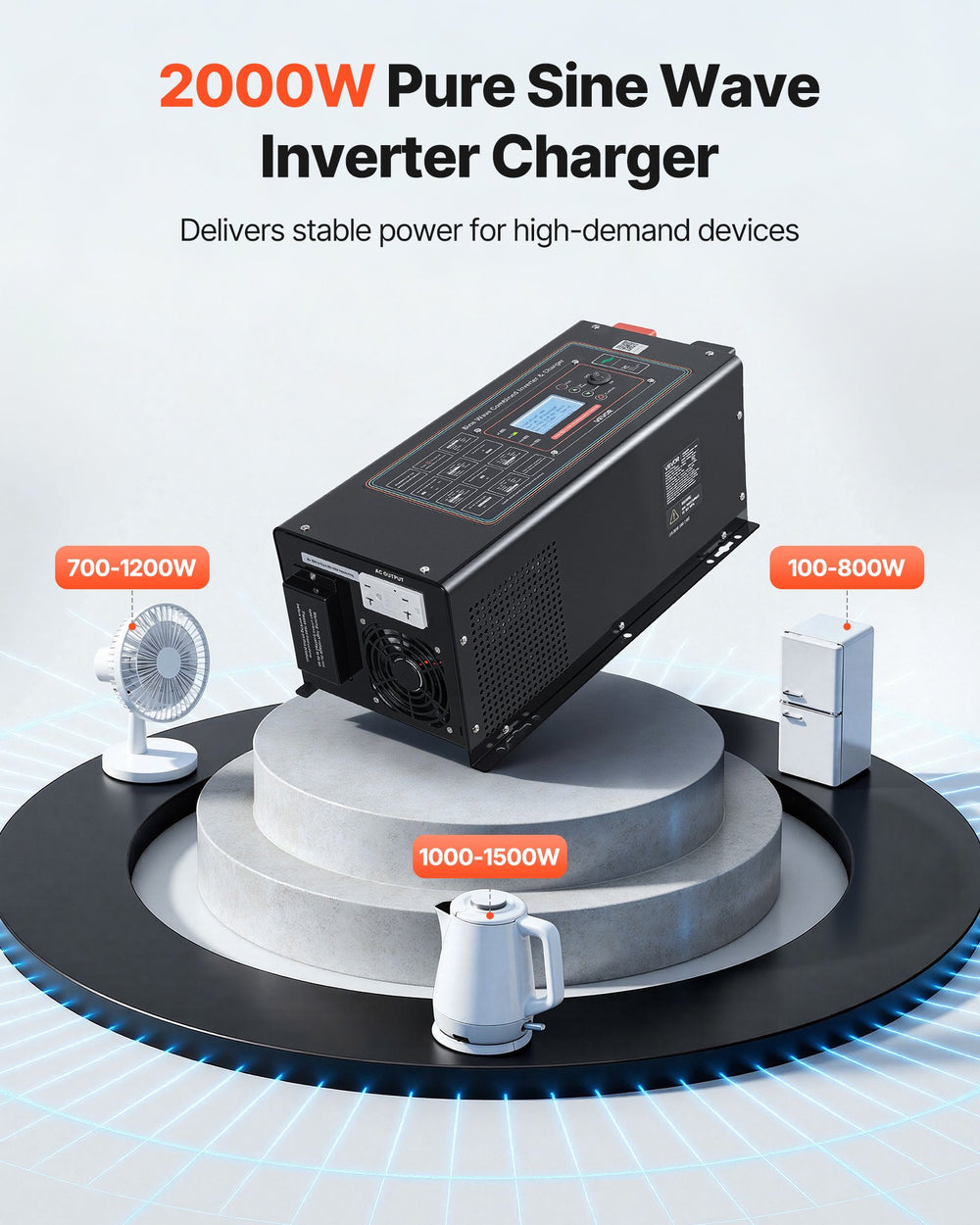 VEVOR Pure Sine Wave Inverter Charger 2000W - image 2